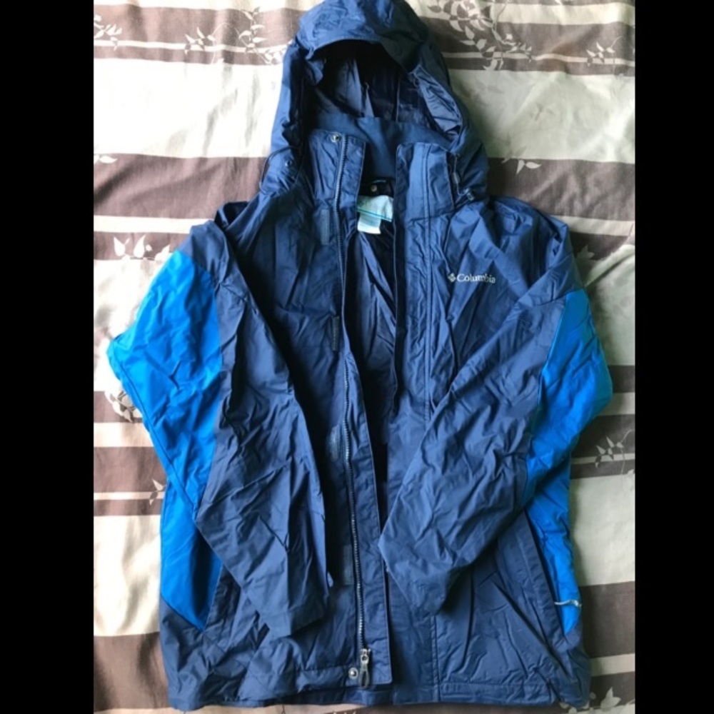 Columbia interchange Jacket Raincoat blue size S